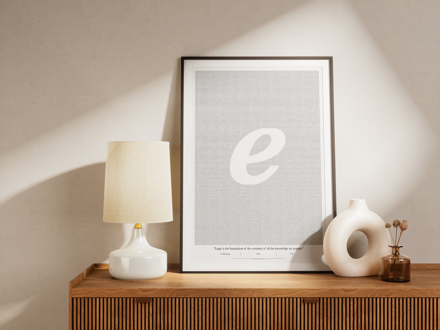 100,000 digits of Euler's Number (e) - Premium Semi-Glossy Paper Poster